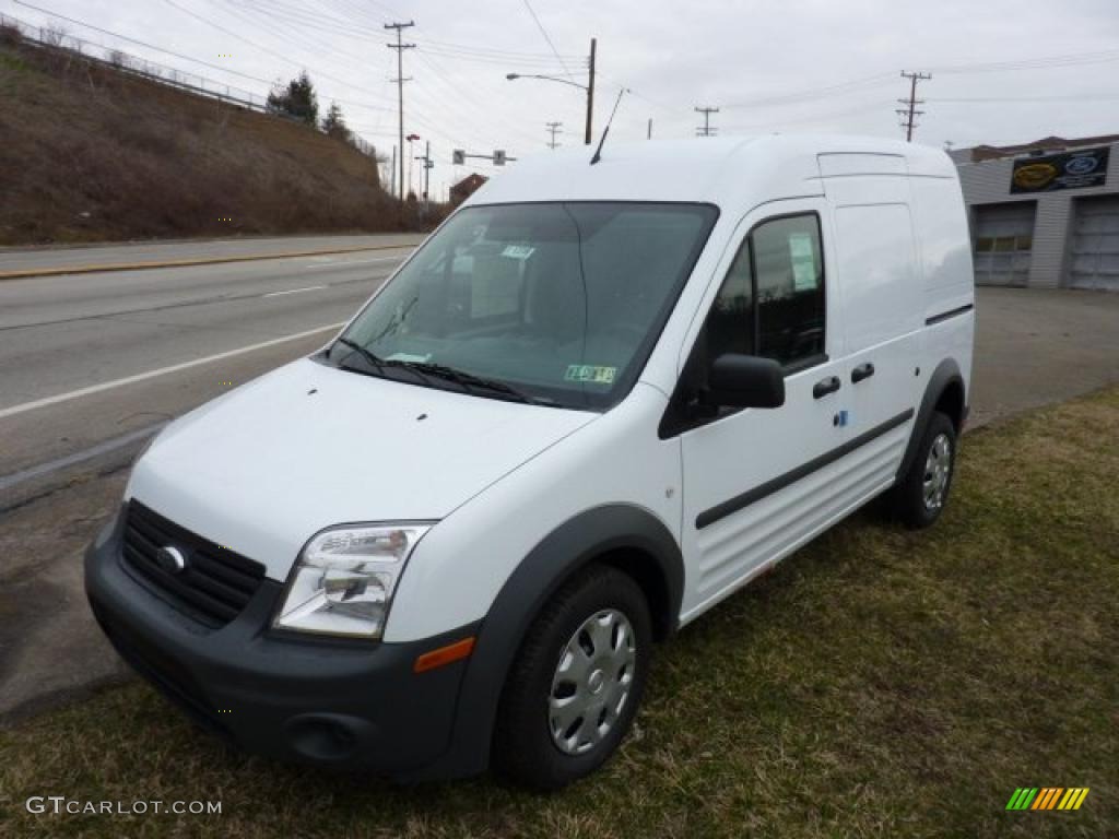 Frozen White 2011 Ford Transit Connect XL Cargo Van Exterior Photo #46720621