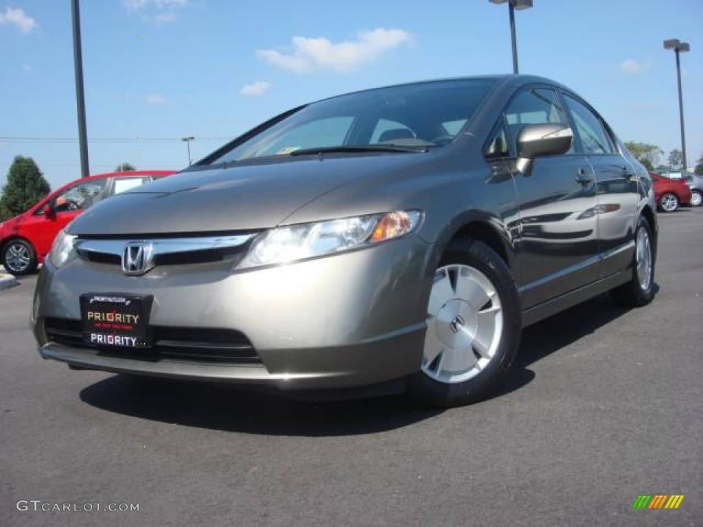 2006 Civic Hybrid Sedan - Shoreline Mist Metallic / Ivory photo #1