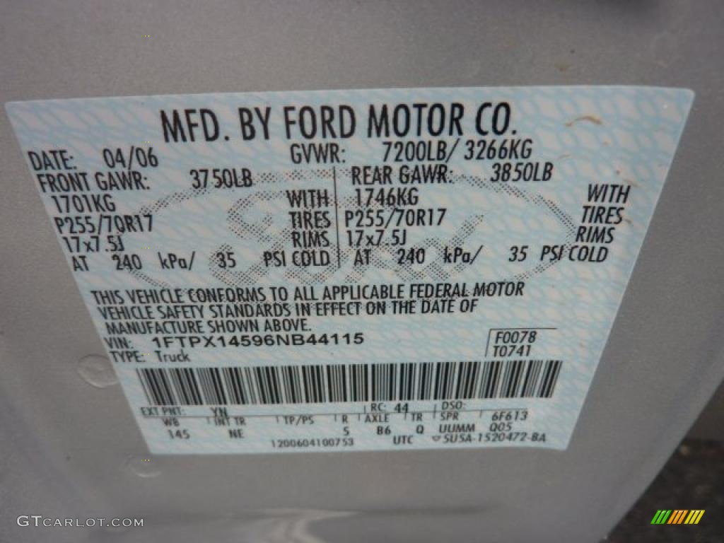 2006 F150 XLT SuperCab 4x4 - Silver Metallic / Medium/Dark Flint photo #14