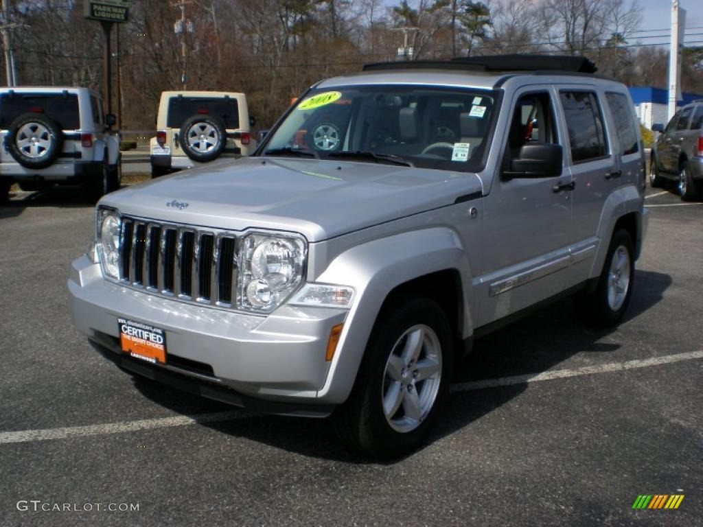 2008 Liberty Limited 4x4 - Bright Silver Metallic / Pastel Slate Gray photo #1