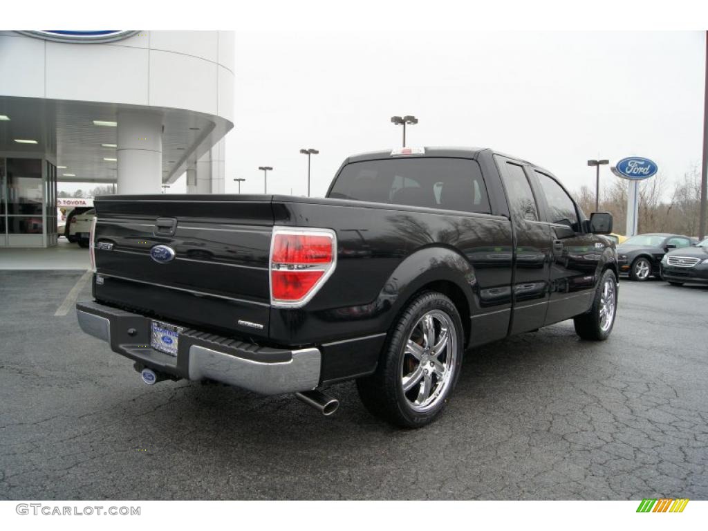 2011 F150 XLT SuperCab - Tuxedo Black Metallic / Steel Gray photo #3