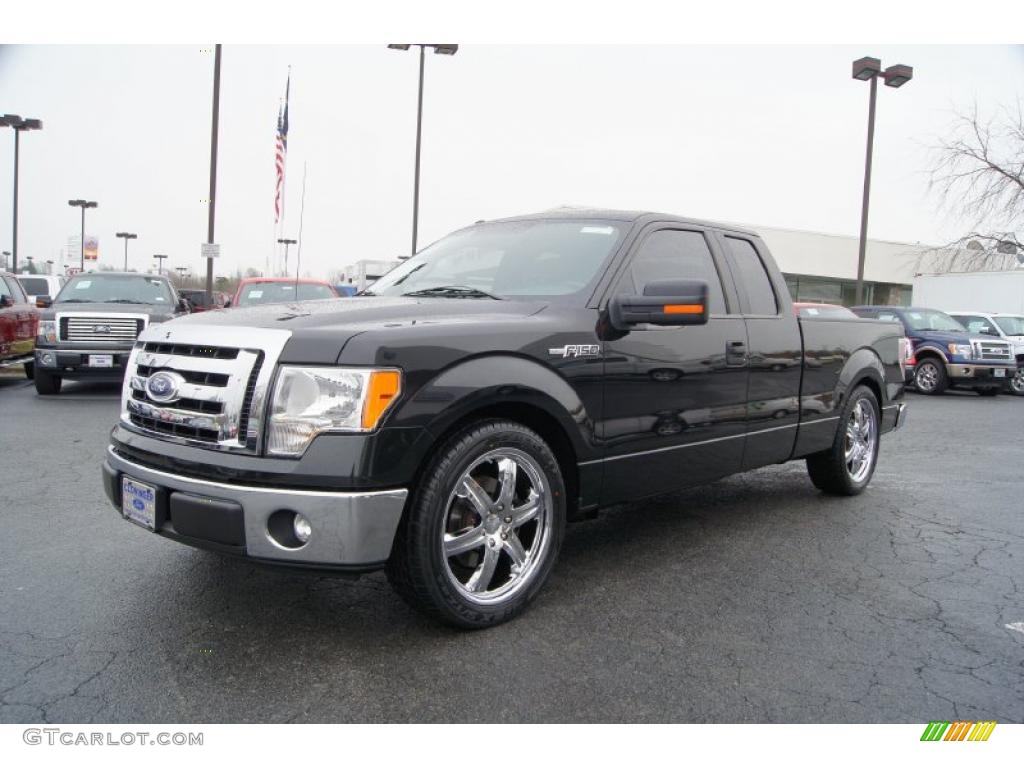 2011 F150 XLT SuperCab - Tuxedo Black Metallic / Steel Gray photo #6