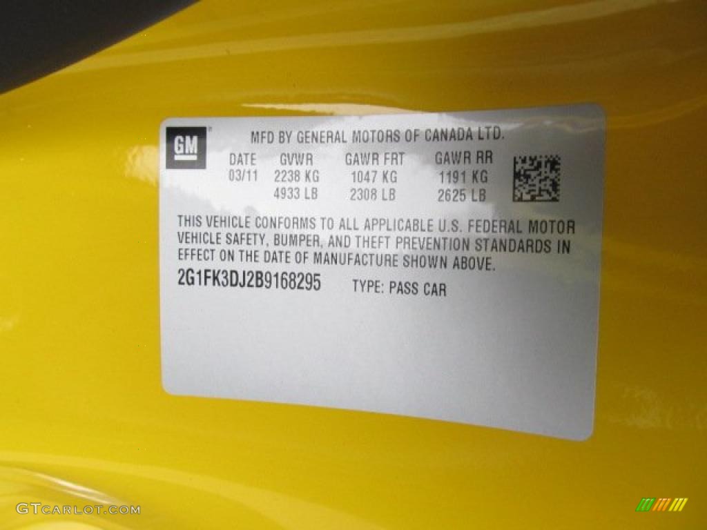 2011 Camaro SS/RS Convertible - Rally Yellow / Black photo #24
