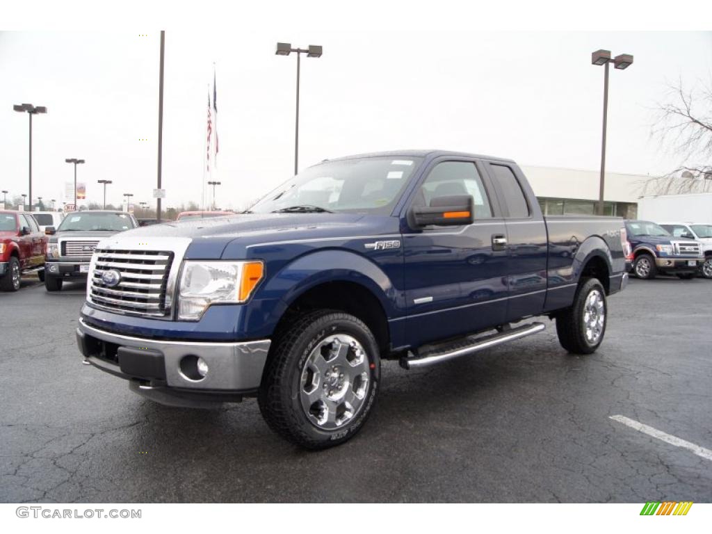 Dark Blue Pearl Metallic 2011 Ford F150 XLT SuperCab 4x4 Exterior Photo #46724685