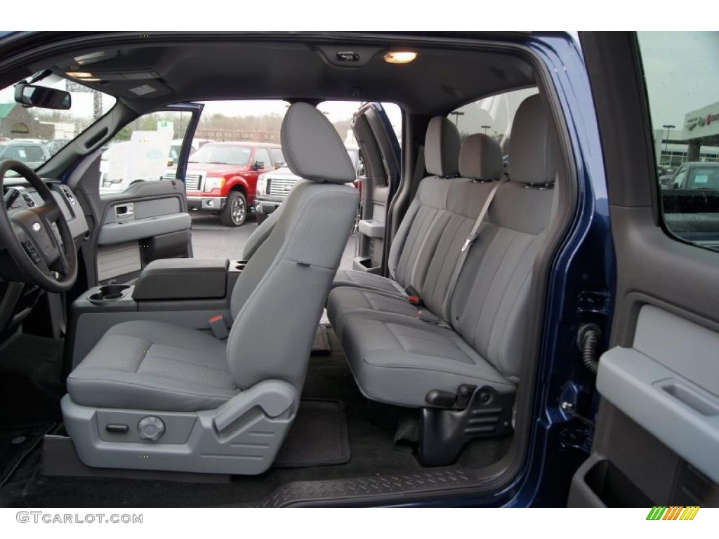 Steel Gray Interior 2011 Ford F150 XLT SuperCab 4x4 Photo #46724748