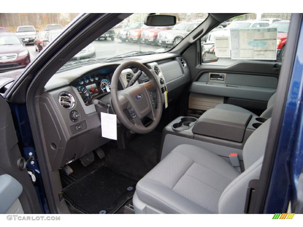 Steel Gray Interior 2011 Ford F150 XLT SuperCab 4x4 Photo #46724955