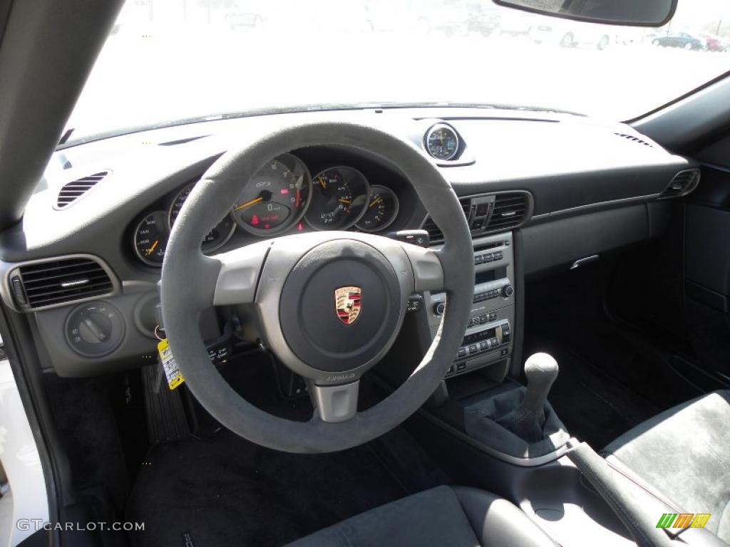 2007 Porsche 911 GT3 Black w/Alcantara Dashboard Photo #46726353