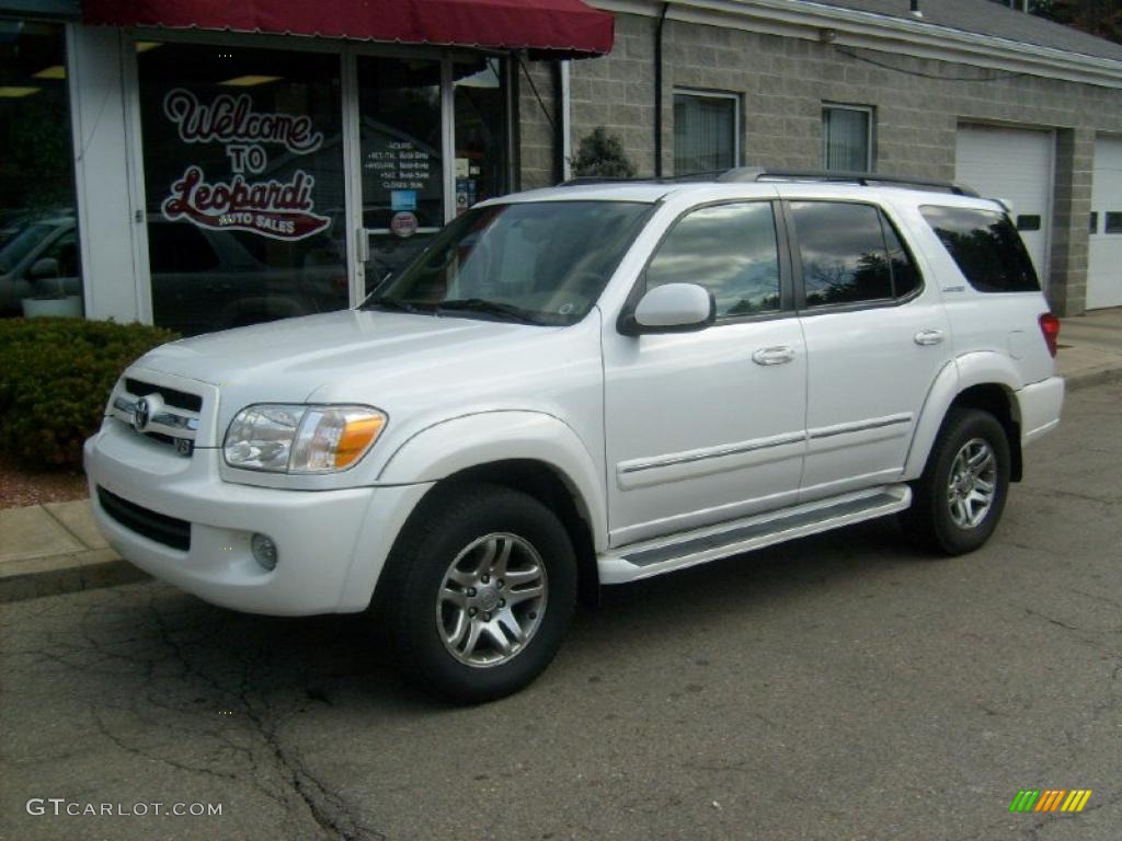 2005 Sequoia Limited 4WD - Natural White / Taupe photo #1