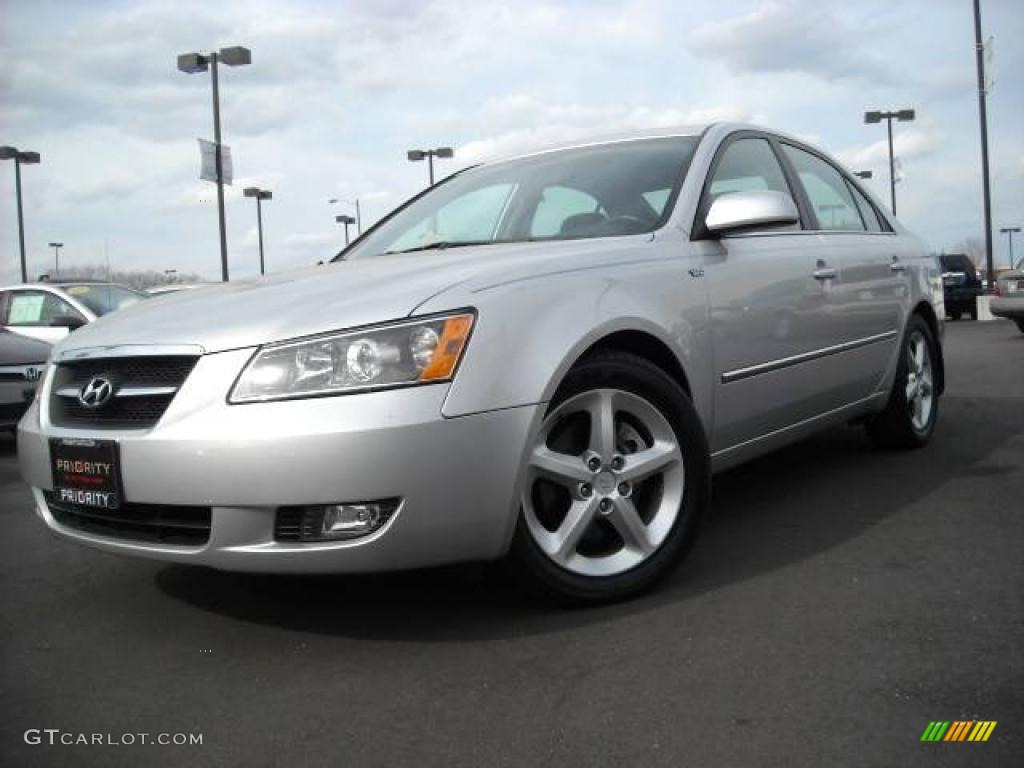 2007 Sonata Limited V6 - Bright Silver / Gray photo #1