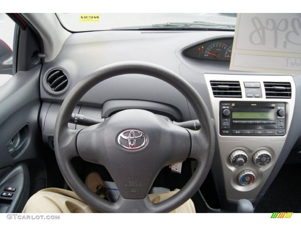2009 Toyota Yaris Sedan Dark Charcoal Dashboard Photo #46726785