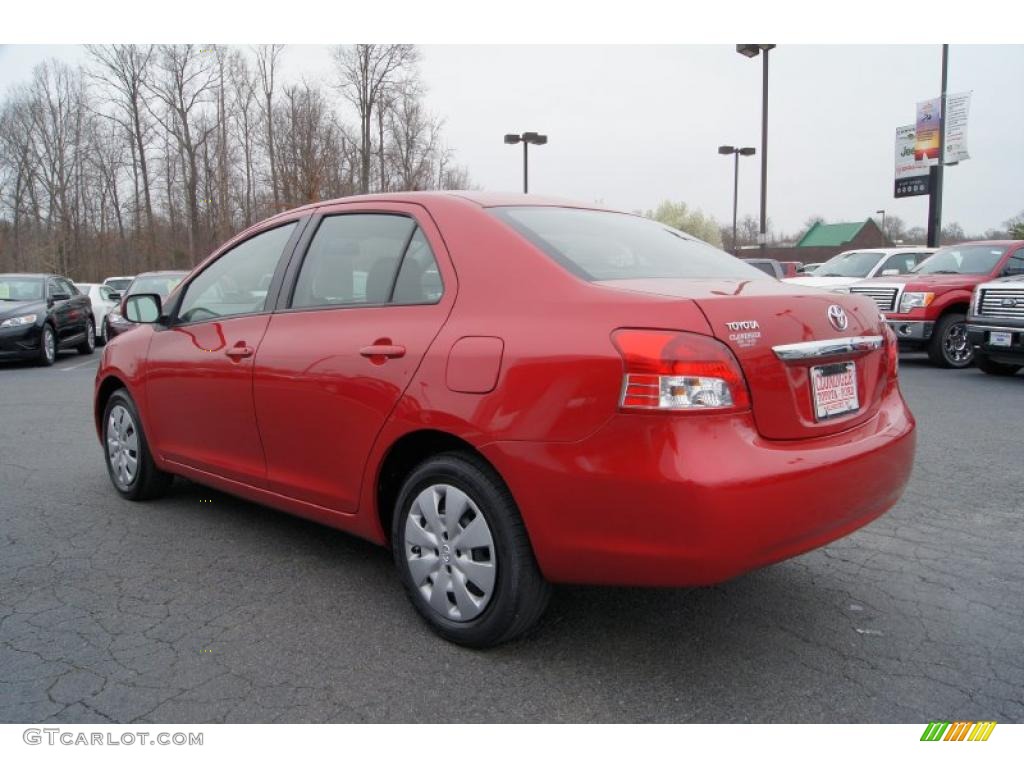 Barcelona Red Metallic 2009 Toyota Yaris Sedan Exterior Photo #46726935