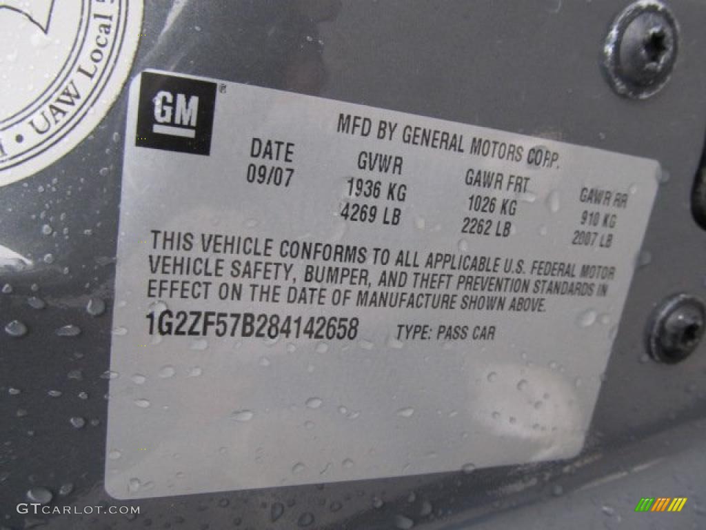 2008 Pontiac G6 Value Leader Sedan Info Tag Photos