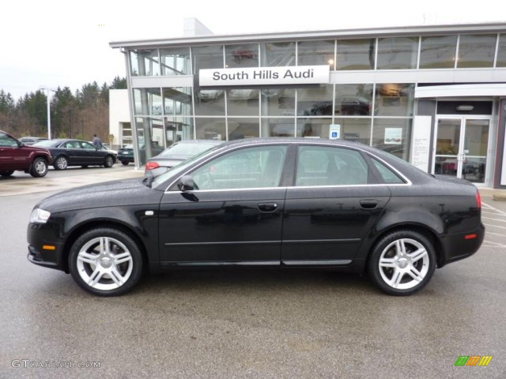 2008 A4 2.0T quattro S-Line Sedan - Brilliant Black / Black photo #2