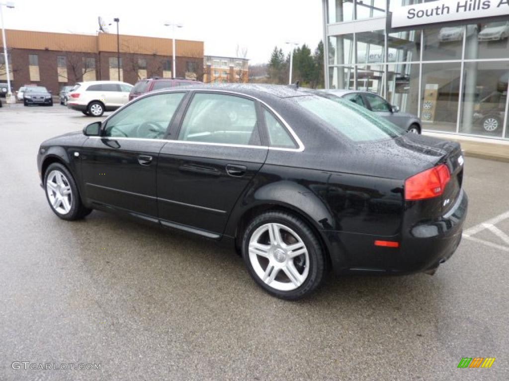 2008 A4 2.0T quattro S-Line Sedan - Brilliant Black / Black photo #3