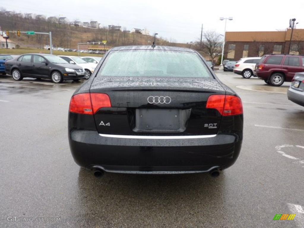 2008 A4 2.0T quattro S-Line Sedan - Brilliant Black / Black photo #4