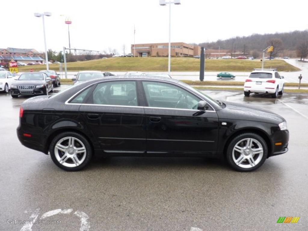 2008 A4 2.0T quattro S-Line Sedan - Brilliant Black / Black photo #6