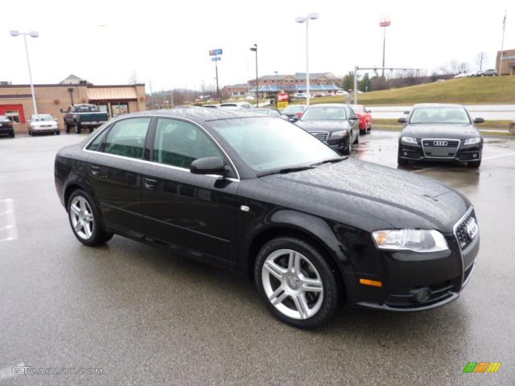 2008 A4 2.0T quattro S-Line Sedan - Brilliant Black / Black photo #7