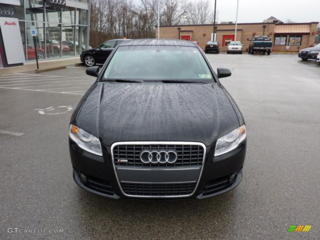 2008 A4 2.0T quattro S-Line Sedan - Brilliant Black / Black photo #8