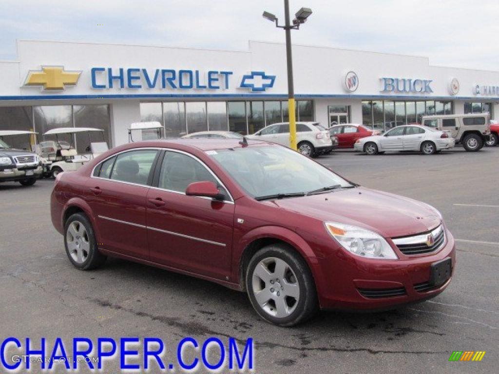 2008 Aura XE - Red Jewel / Tan photo #1