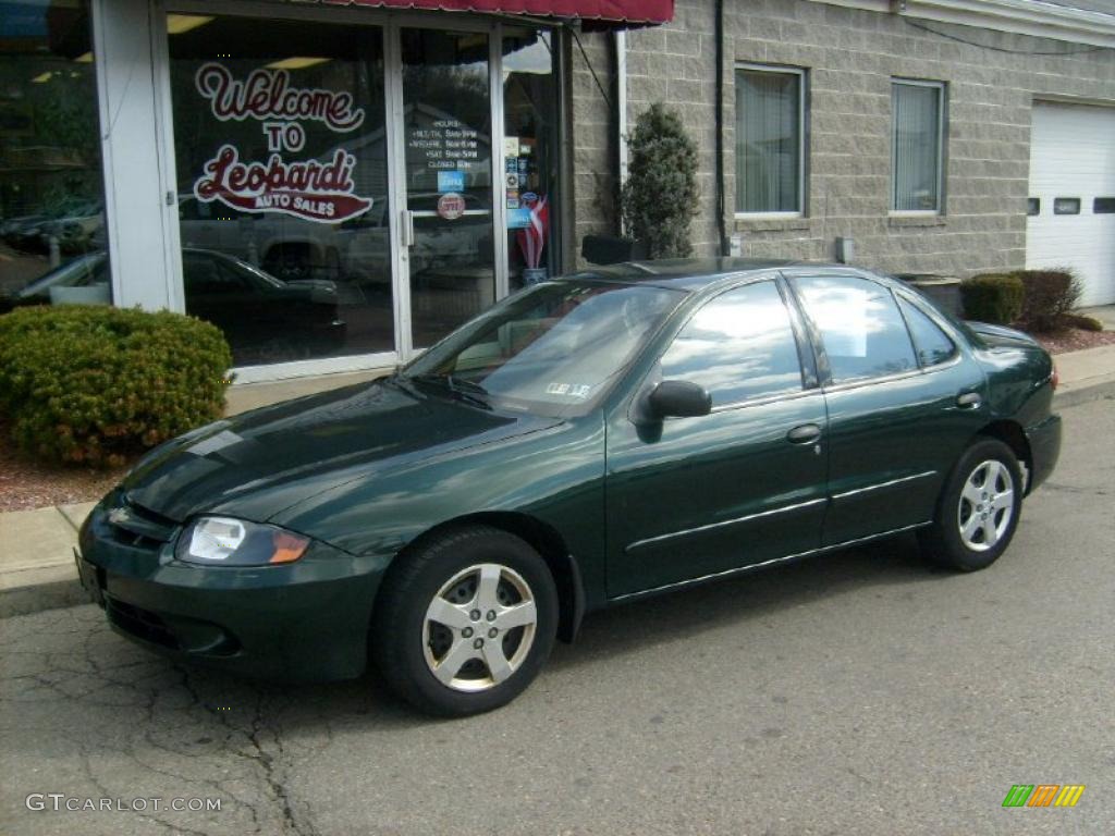 2004 Cavalier LS Sedan - Dark Green Metallic / Graphite photo #1