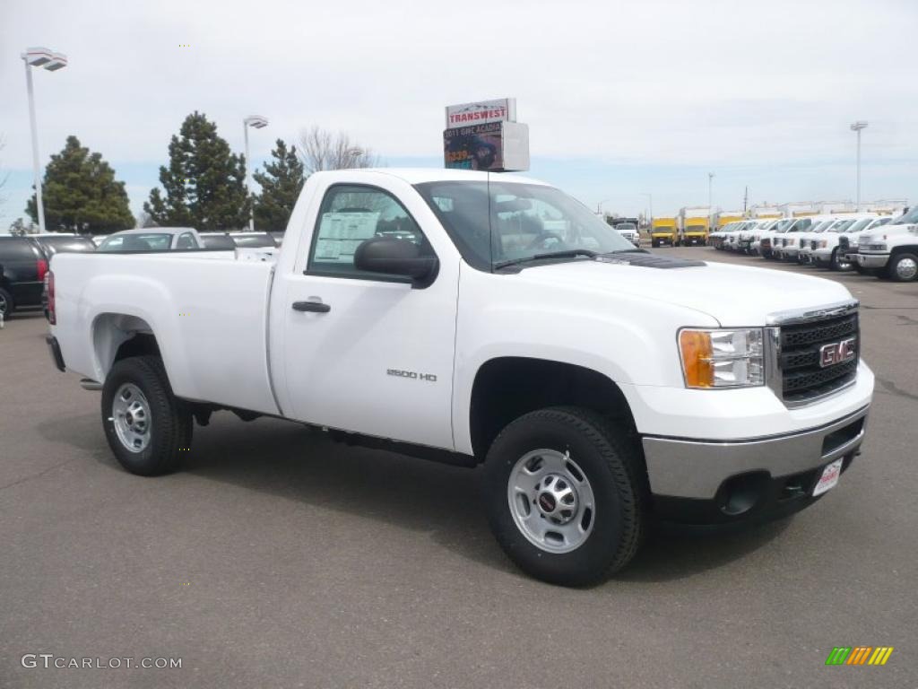 2011 Sierra 2500HD Work Truck Regular Cab - Summit White / Dark Titanium photo #1