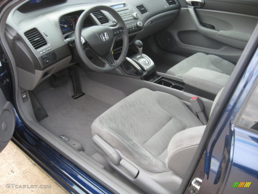 2007 Civic LX Coupe - Royal Blue Pearl / Gray photo #12