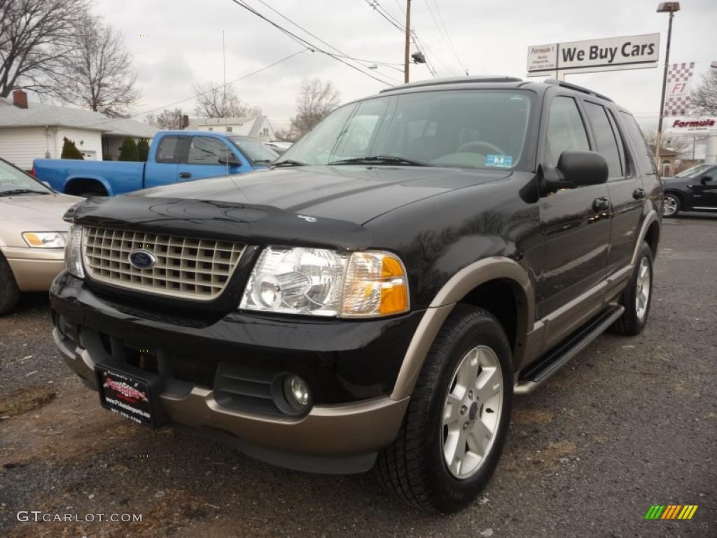 2003 Explorer Eddie Bauer AWD - Black / Medium Parchment Beige photo #1