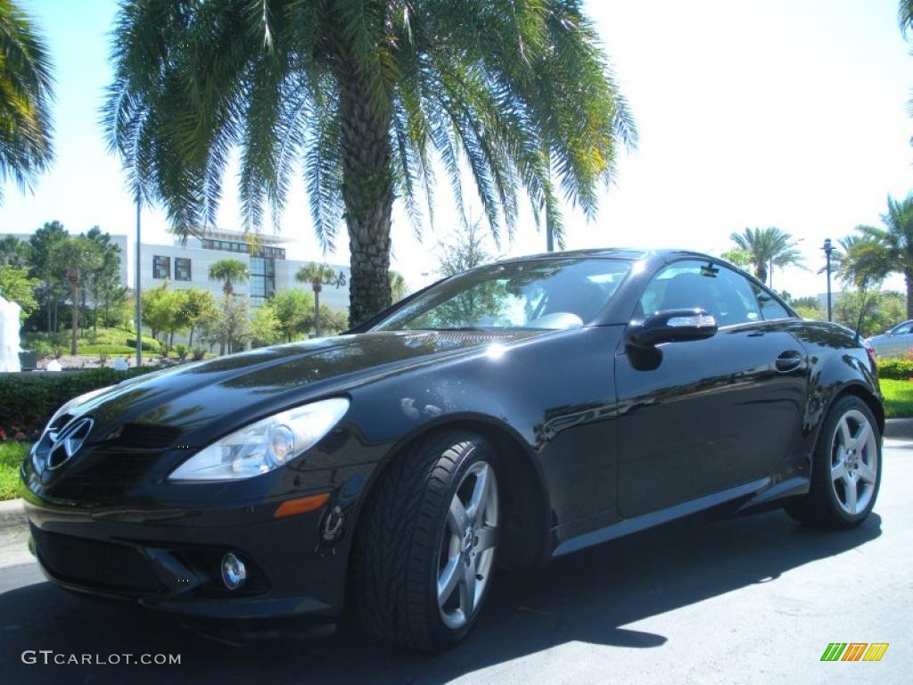 Black 2007 Mercedes-Benz SLK 280 Roadster Exterior Photo #46732380
