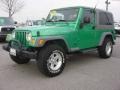 2005 Electric Lime Green Pearl Jeep Wrangler Unlimited 4x4  photo #2