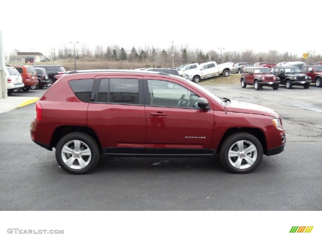 Deep Cherry Red Crystal Pearl 2011 Jeep Compass 2.4 Latitude 4x4 Exterior Photo #46732668