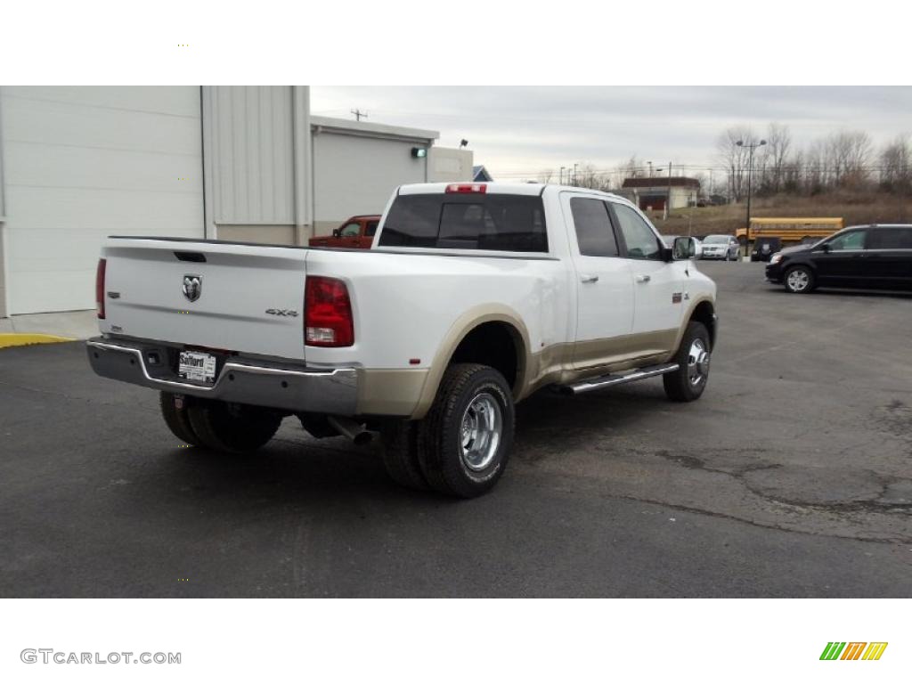 Bright White 2011 Dodge Ram 3500 HD Laramie Crew Cab 4x4 Dually Exterior Photo #46732854