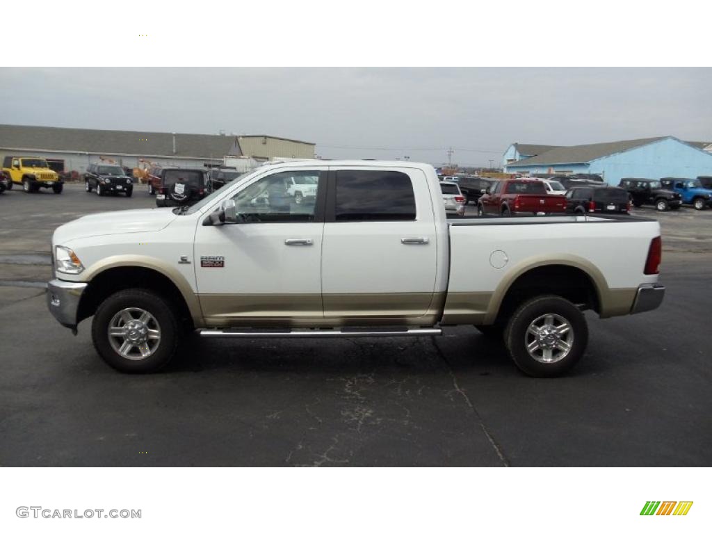 Bright White 2011 Dodge Ram 3500 HD Laramie Crew Cab 4x4 Exterior Photo #46733166