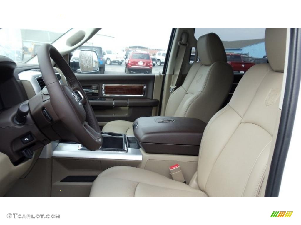 Light Pebble Beige/Bark Brown Interior 2011 Dodge Ram 3500 HD Laramie Crew Cab 4x4 Photo #46733205