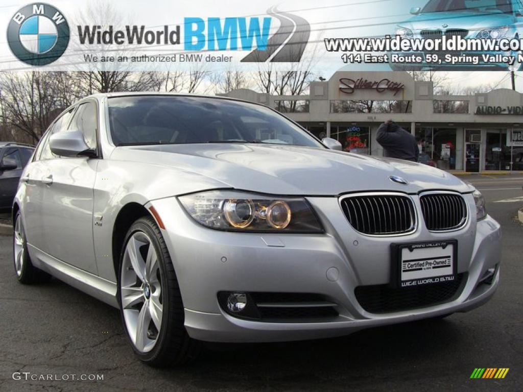 2009 3 Series 335xi Sedan - Titanium Silver Metallic / Black photo #3