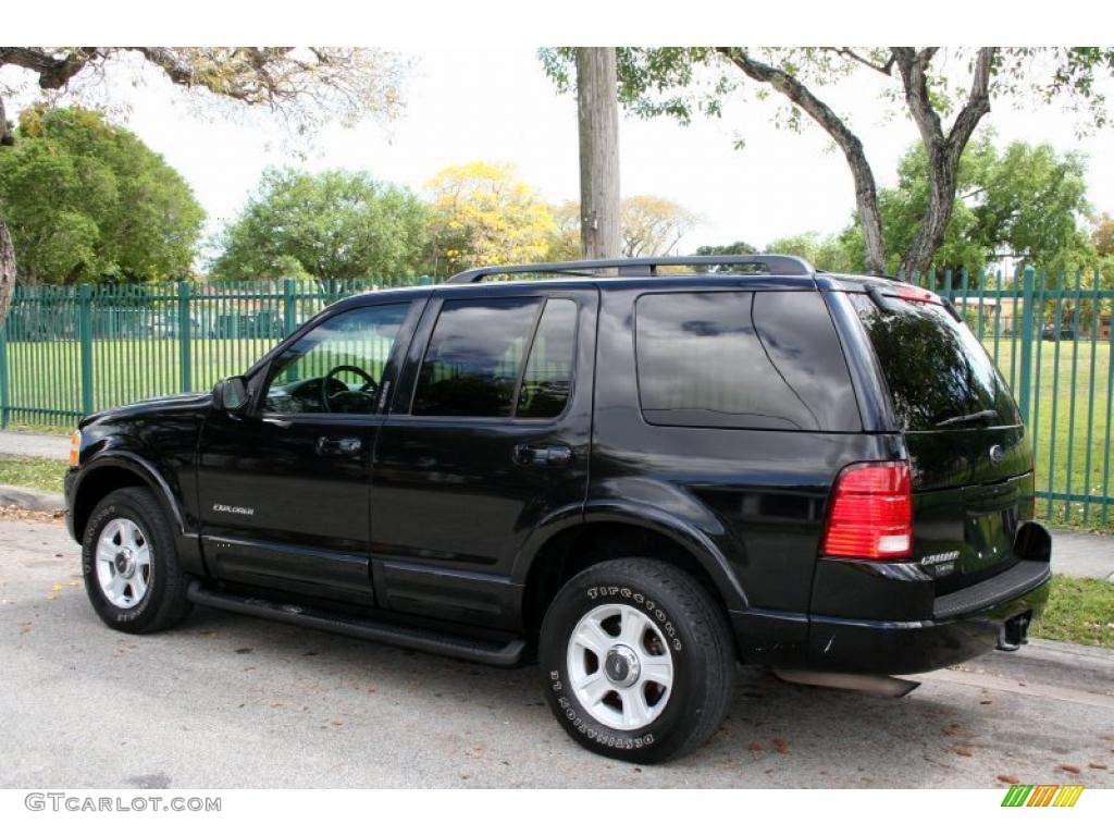2002 Explorer Limited 4x4 - Black Clearcoat / Midnight Grey photo #5