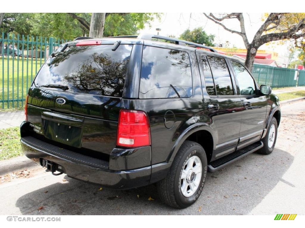 2002 Explorer Limited 4x4 - Black Clearcoat / Midnight Grey photo #8