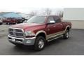 Deep Cherry Red Crystal Pearl 2011 Dodge Ram 3500 HD Laramie Crew Cab 4x4