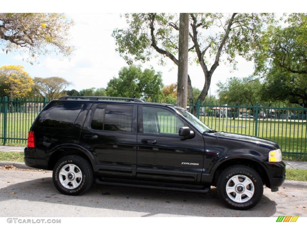 2002 Explorer Limited 4x4 - Black Clearcoat / Midnight Grey photo #11