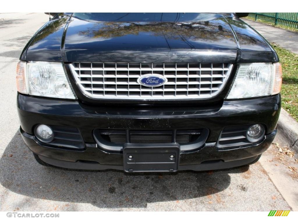 2002 Explorer Limited 4x4 - Black Clearcoat / Midnight Grey photo #14