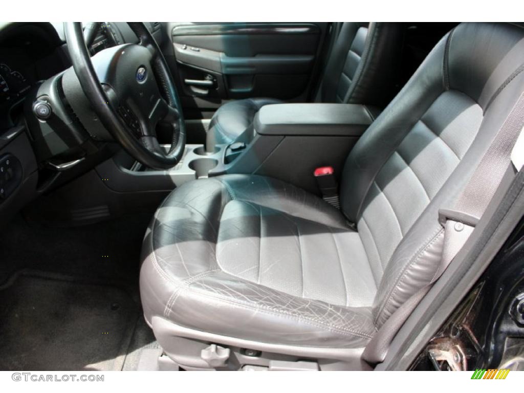 2002 Explorer Limited 4x4 - Black Clearcoat / Midnight Grey photo #37