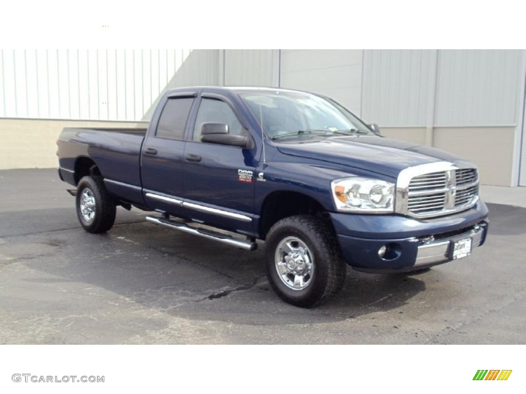 Patriot Blue Pearl 2007 Dodge Ram 2500 Laramie Quad Cab 4x4 Exterior Photo #46736097