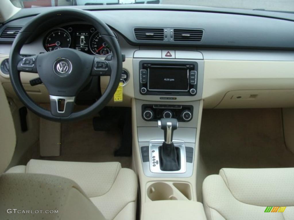 2010 Volkswagen Passat Komfort Sedan Cornsilk Beige Dashboard Photo #46736880