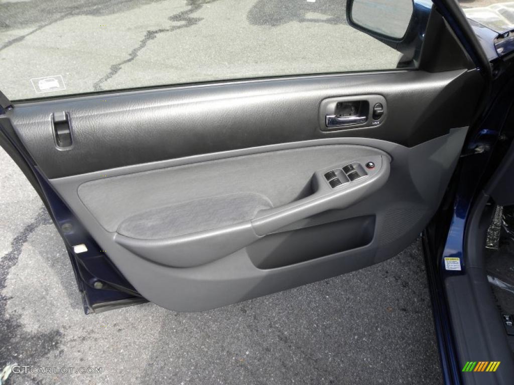 2005 Honda Civic Hybrid Sedan Black Door Panel Photo #46737735