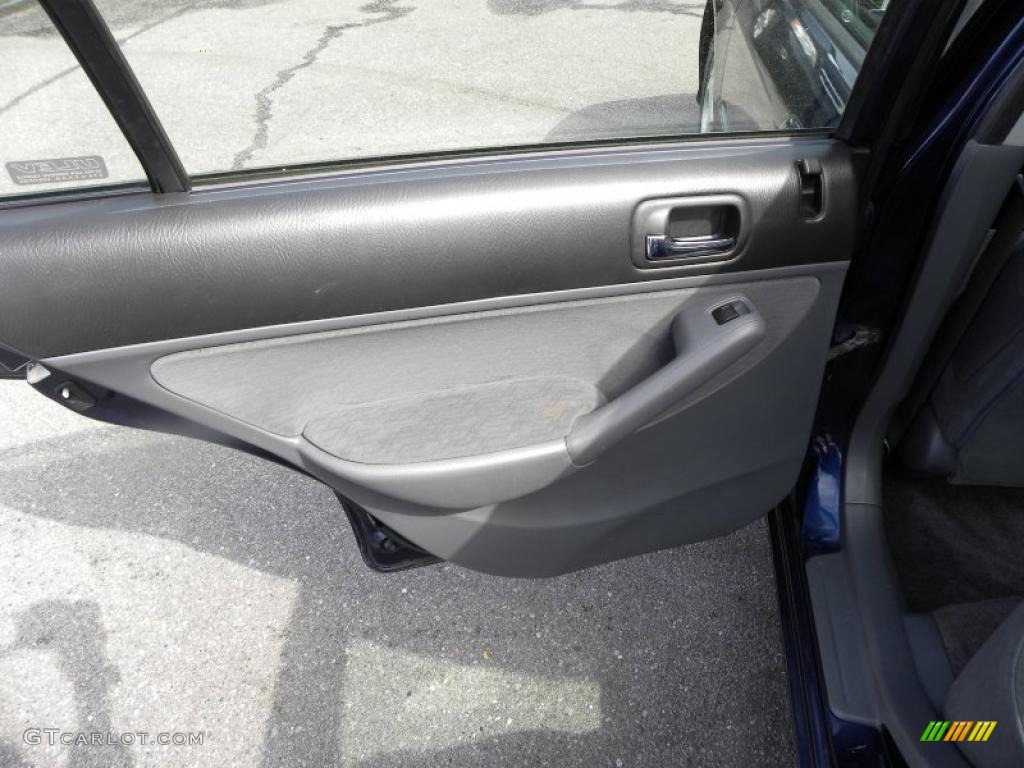 2005 Honda Civic Hybrid Sedan Black Door Panel Photo #46737763
