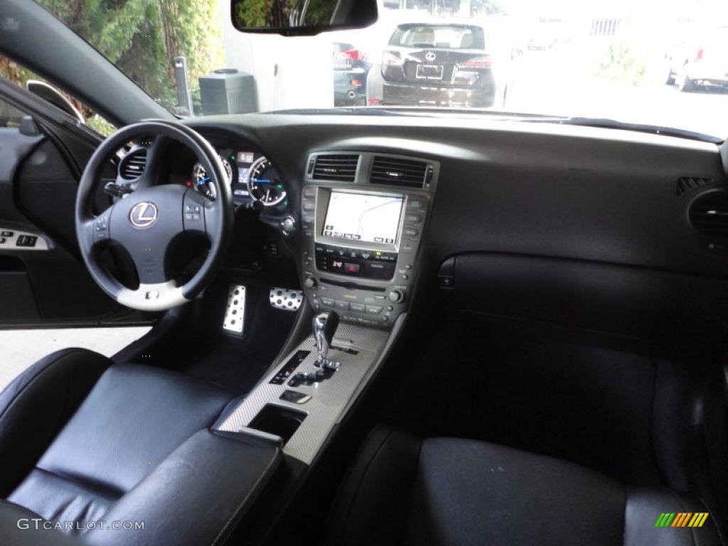 2008 Lexus IS F Black Dashboard Photo #46738609