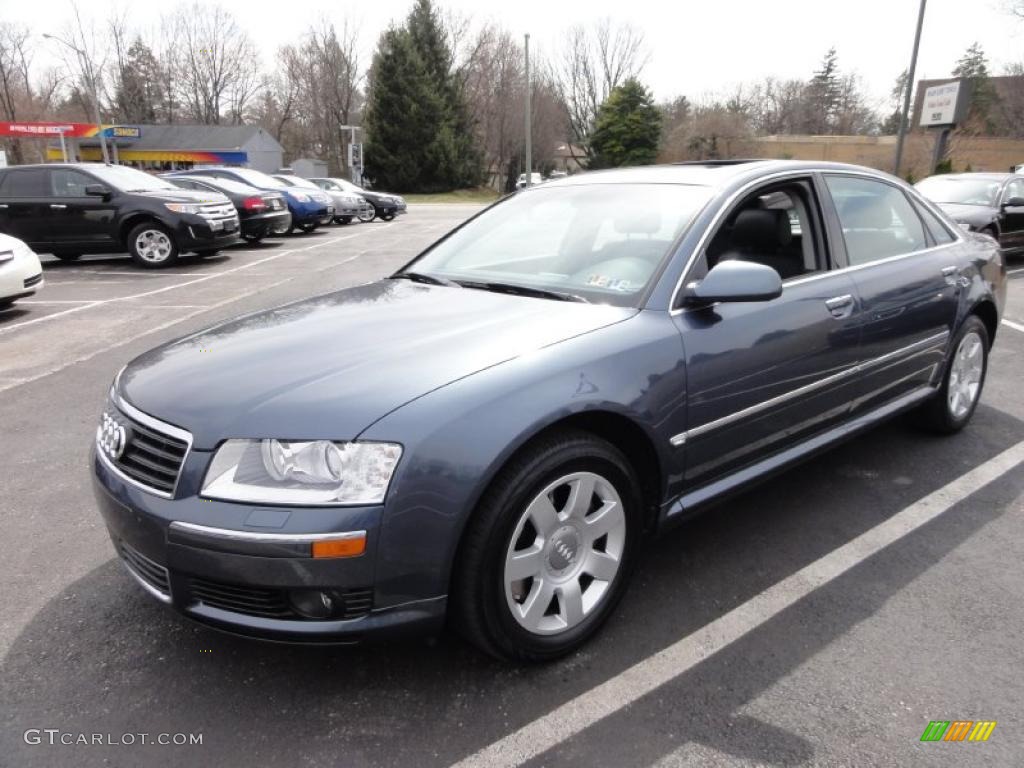 2005 A8 L 4.2 quattro - Northern Blue Pearl / Black photo #2