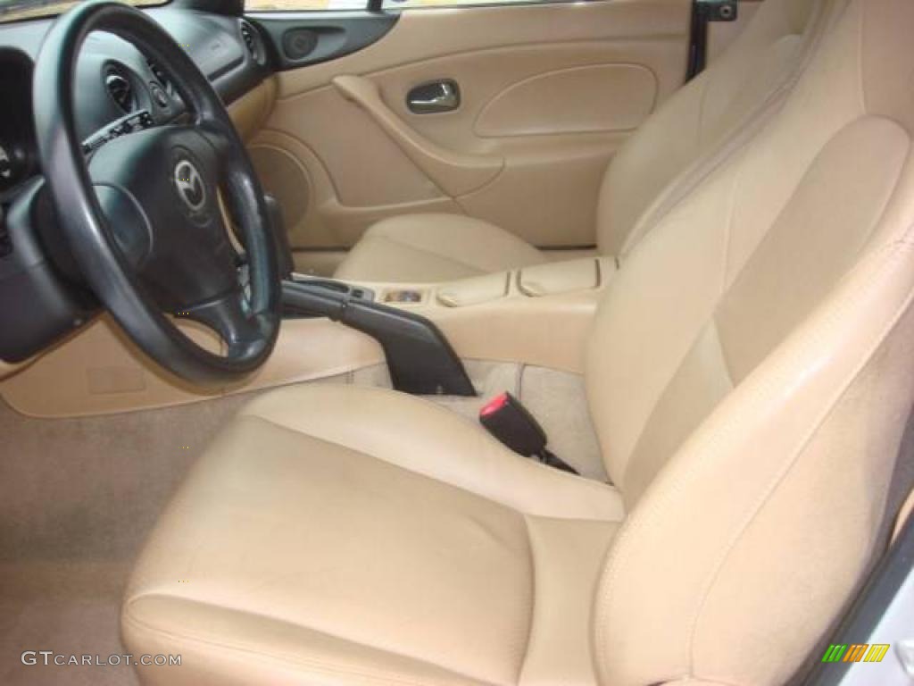 Tan Interior 2001 Mazda MX-5 Miata Roadster Photo #4674079