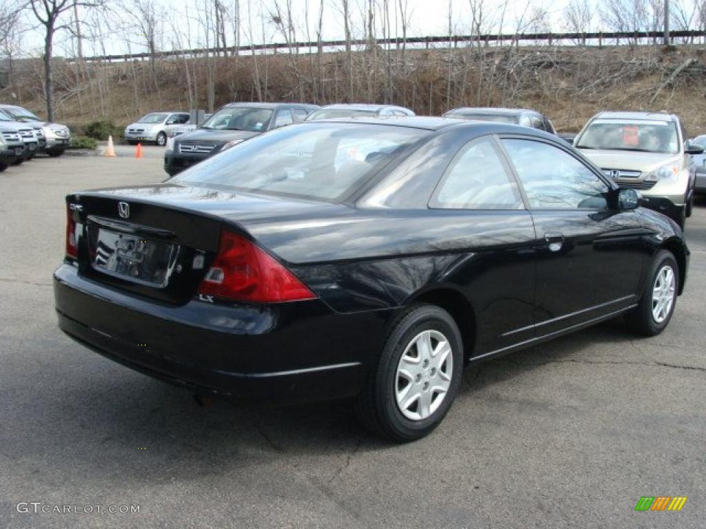 Nighthawk Black Pearl 2003 Honda Civic LX Coupe Exterior Photo #46742791