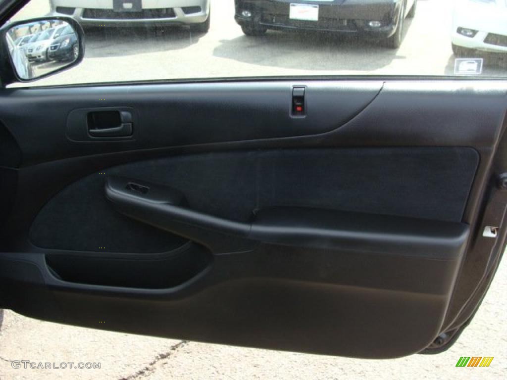 2003 Civic LX Coupe - Nighthawk Black Pearl / Black photo #19