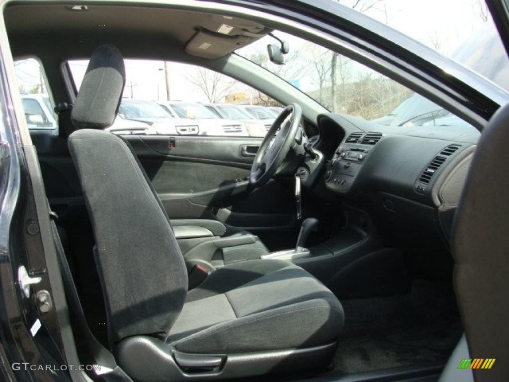 2003 Civic LX Coupe - Nighthawk Black Pearl / Black photo #20